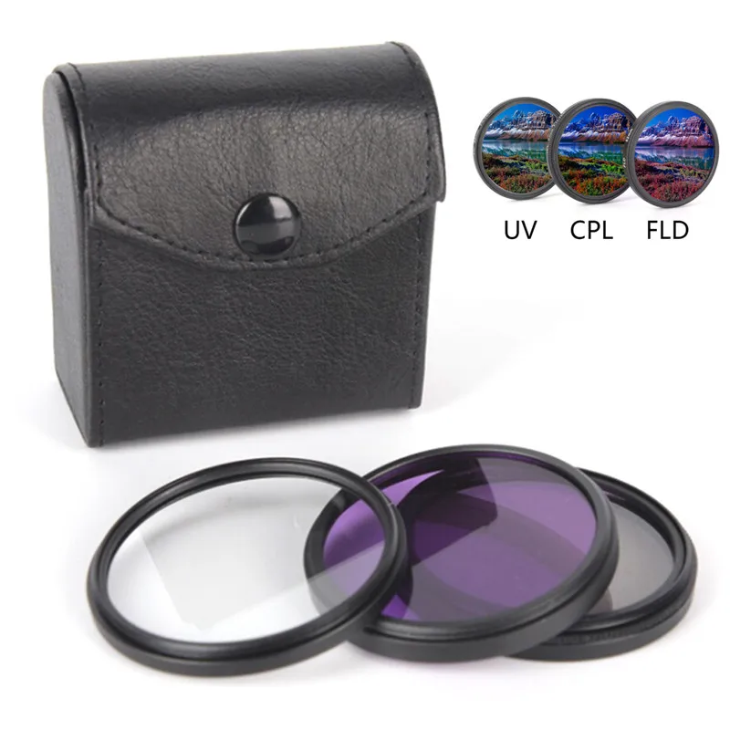 3pcs/lot 49MM 52MM 55MM 58MM 62MM 67MM 72MM 77MM CPL+FLD Lens Filter Set with Bag for Cannon Nikon Sony Pentax Camera Lens
3pcs/lot 49MM 52MM 55MM 58MM 62MM 67MM 72MM 77MM CPL+FLD Lens Filter Set with Bag for Cannon Nikon Sony Pentax Camera Lens