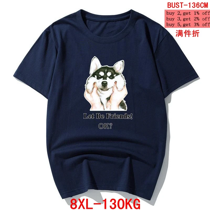 Men's Summer Funny T-shirt Husky Dog Inspiration Large Size 6XL 7XL 8XL Short Sleeve Hipster Animal Creative tShirt Blue
Men's Summer Funny T-shirt Husky Dog Inspiration Large Size 6XL 7XL 8XL Short Sleeve Hipster Animal Creative tShirt Blue