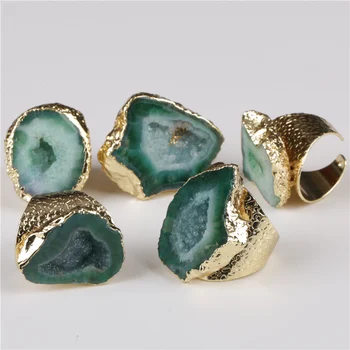 big gold rim vintage retro green dark green geode crystal stone slice bead charm adjust open hammered ring cuff for woman man
big gold rim vintage retro green dark green geode crystal stone slice bead charm adjust open hammered ring cuff for woman man