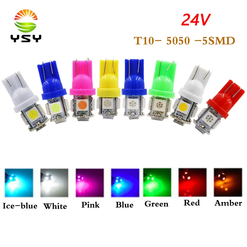 YSY 24V T10 LED W5W 5050 5SMD 192 168 194 White Lights LED Car Light Wedge Lamp Bulbs Super Bright License Plate Light 100pcs
YSY 24V T10 LED W5W 5050 5SMD 192 168 194 White Lights LED Car Light Wedge Lamp Bulbs Super Bright License Plate Light 100pcs