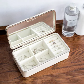 Mini Jewelry Box organizer Portable Necklace Ear Stud Ring Jewelry organizer with Mirror Soft Multi-function Jewelry box
Mini Jewelry Box organizer Portable Necklace Ear Stud Ring Jewelry organizer with Mirror Soft Multi-function Jewelry box