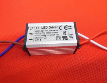 

10PCS/Lot Waterproof 10W LED driver For Constant Current drivers IP66 AC85V-265V to DC 6-12V 900mA