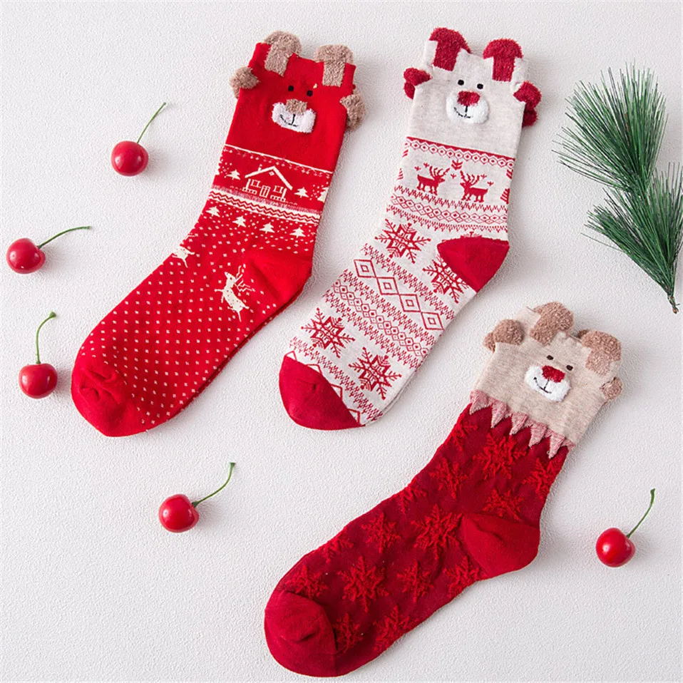 3Pairs/Lot Christmas Socks Women High Quality Kawaii Cotton Meias Warm Winter Meia Chaussette Femme Wedding Sokken Wholesale
3Pairs/Lot Christmas Socks Women High Quality Kawaii Cotton Meias Warm Winter Meia Chaussette Femme Wedding Sokken Wholesale