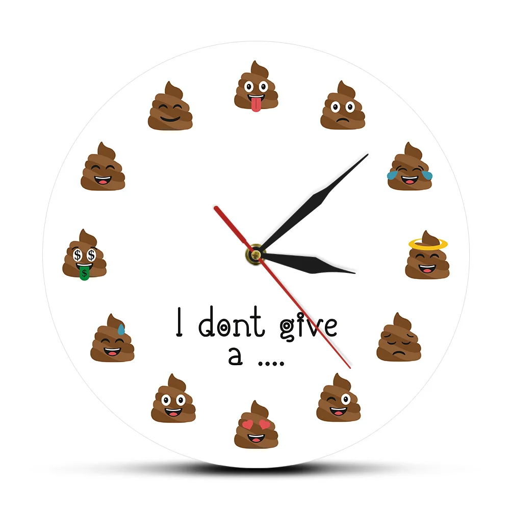 I Don't Give a Shit Funny Moods Excrement Silent Quartz Wall Clock Poop Emoji Decorative Modern Wall Watch Funny Crude Gag Gift
I Don't Give a Shit Funny Moods Excrement Silent Quartz Wall Clock Poop Emoji Decorative Modern Wall Watch Funny Crude Gag Gift