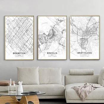 City Map Brampton Canada Brasilia Brazia Bratislava Slovakia Poster Living Room Art Picture Home Decor Canvas Painting
City Map Brampton Canada Brasilia Brazia Bratislava Slovakia Poster Living Room Art Picture Home Decor Canvas Painting