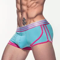 BSHETR Brand Male Panties Breathable Cotton Boxer Men Underwear U Convex Pouch Sexy Underpants Shorts Gay Boxers Homme image