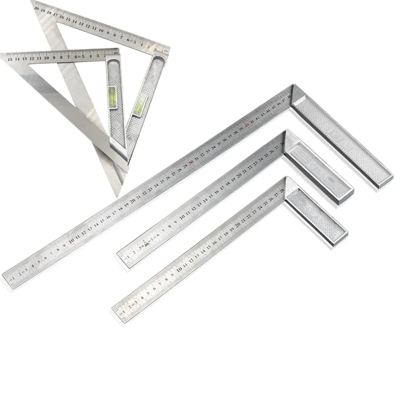 Stainless steel Right Angle Ruler 90 degree square tools with Bubble Level measuring instrument for Woodworking And Drawing
Stainless steel Right Angle Ruler 90 degree square tools with Bubble Level measuring instrument for Woodworking And Drawing