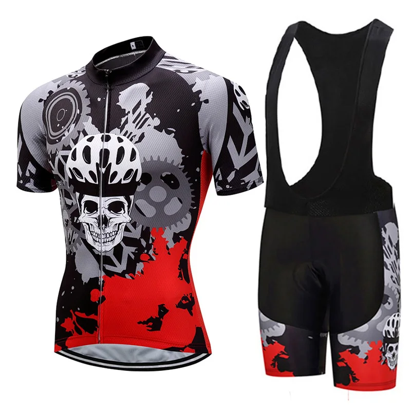 

2019 Skeleton Cycling Jersey 9D Set MTB Uniform Bike Clothing Ropa Ciclismo Bicycle Wear Clothes Mens Short Maillot Culotte