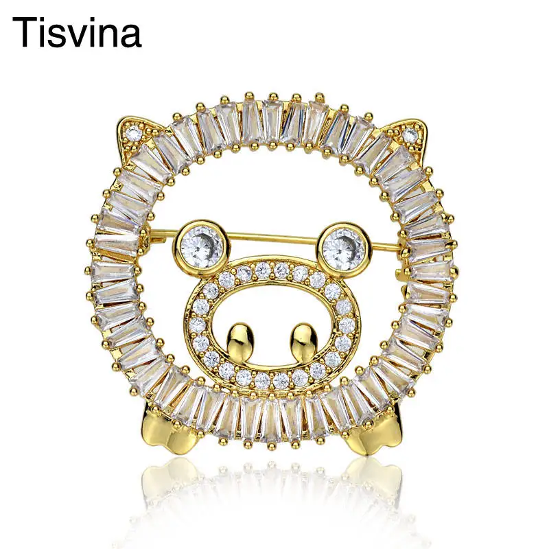 Tisvina New Pig Brooches for women man Cute animal piggy pin brooch Fine jewelry Kids girl Sweater Suit Accessories Wholesale
Tisvina New Pig Brooches for women man Cute animal piggy pin brooch Fine jewelry Kids girl Sweater Suit Accessories Wholesale