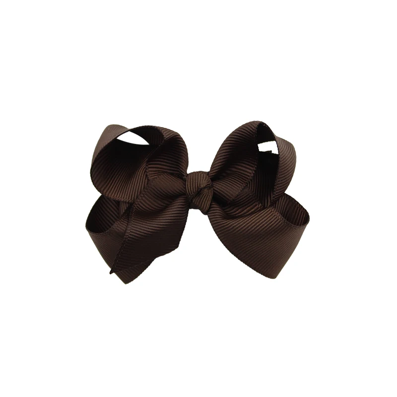 Colourful Bow Clip Boutique Hair Bows For Girls Kids Children Girls Hair Clips Grosgrain Ribbon Bows (2)