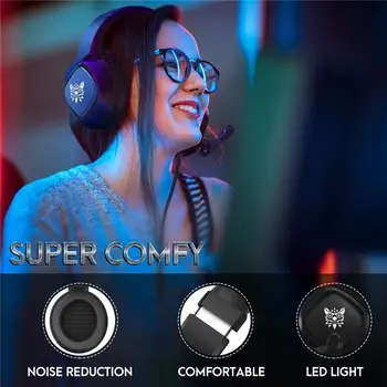 Kuulee Wired Headphone Gaming Heaset PS4 PC Game Headphones with Mic/LED Light for Xbox One/Laptop Tablet/Phone
Kuulee Wired Headphone Gaming Heaset PS4 PC Game Headphones with Mic/LED Light for Xbox One/Laptop Tablet/Phone