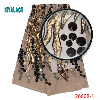 African Lace Fabric Luxury High Quality French Organza Lace Fabric 2019 New Arrival Sequins Lace Fabrics For Wedding YA2660B-1 
African Lace Fabric Luxury High Quality French Organza Lace Fabric 2019 New Arrival Sequins Lace Fabrics For Wedding YA2660B-1