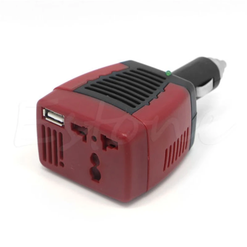 

1PC Car DC 12V to AC 220V 75W Power Inverter Adapter USB 5V Drop Ship n21