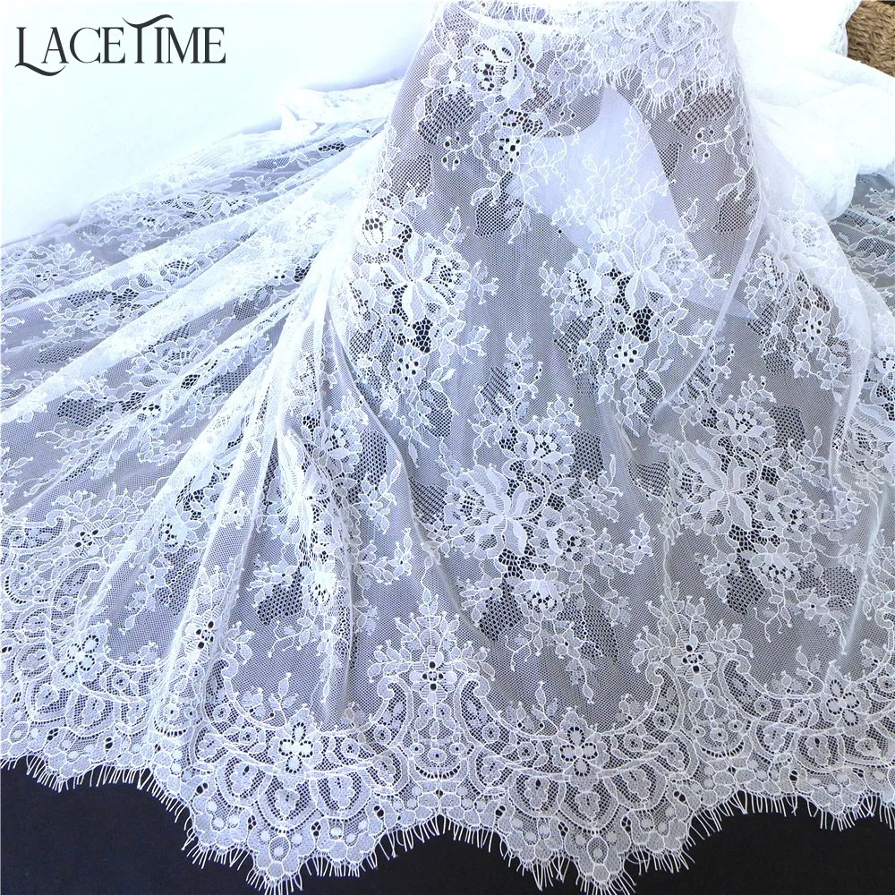 3M Long French Eyelash Chantilly Lace Fabric White Embroidery Tulle Material DIY Handmade Sewing Accessories 145cm Wide
3M Long French Eyelash Chantilly Lace Fabric White Embroidery Tulle Material DIY Handmade Sewing Accessories 145cm Wide