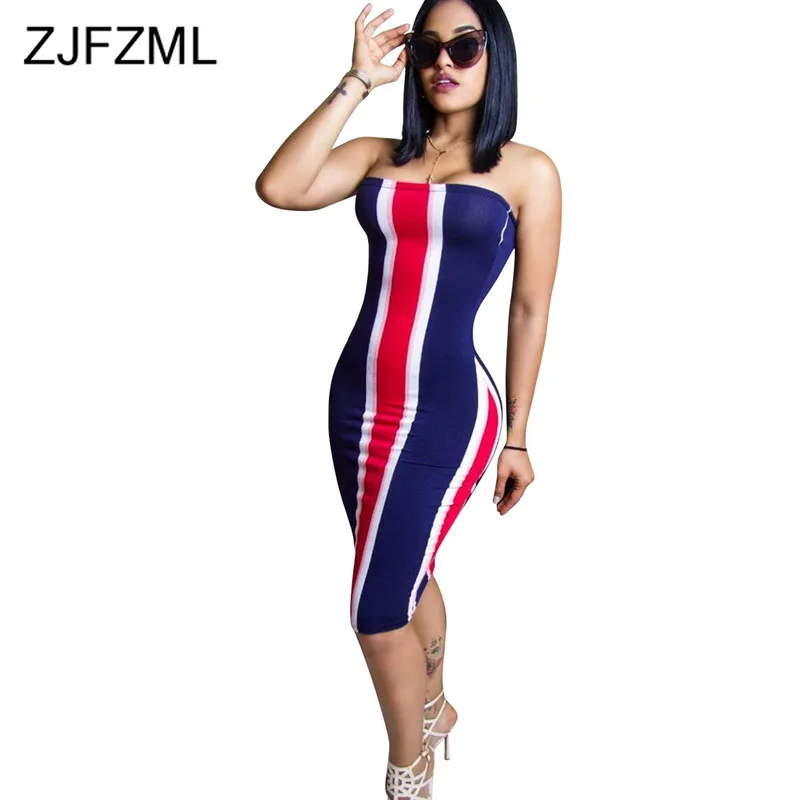 Vertical Striped Sexy Club Party Dress For Women Cold Shoulder Backless Bandage Dress Summer Strapless Sleeveless Bodycon Dress
Vertical Striped Sexy Club Party Dress For Women Cold Shoulder Backless Bandage Dress Summer Strapless Sleeveless Bodycon Dress