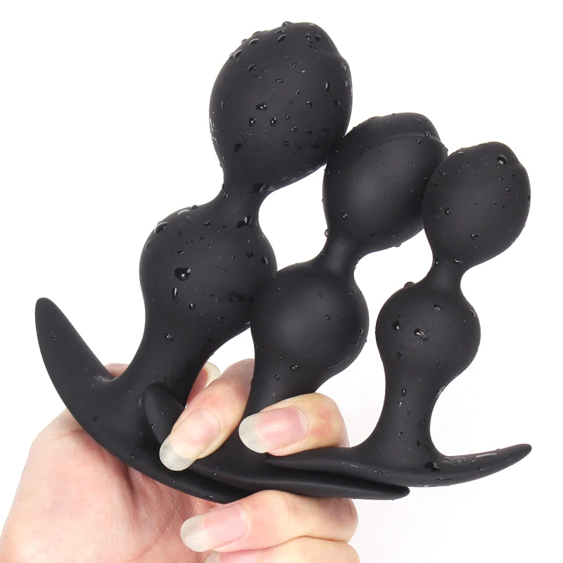 3PCS Silicone Anal Plug Prostate Massager Anal Sex Toys For Men Woman Anal Bead Dildo Butt Plug G Spot Stimulator Adult Products