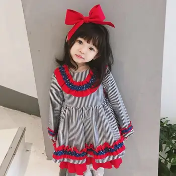 Baby Girl Princess Dress Spanish Vintage bow Striped Cute dress Children Birthday Party Dress Modis kids Clothes Vestidos Y1487
Baby Girl Princess Dress Spanish Vintage bow Striped Cute dress Children Birthday Party Dress Modis kids Clothes Vestidos Y1487
