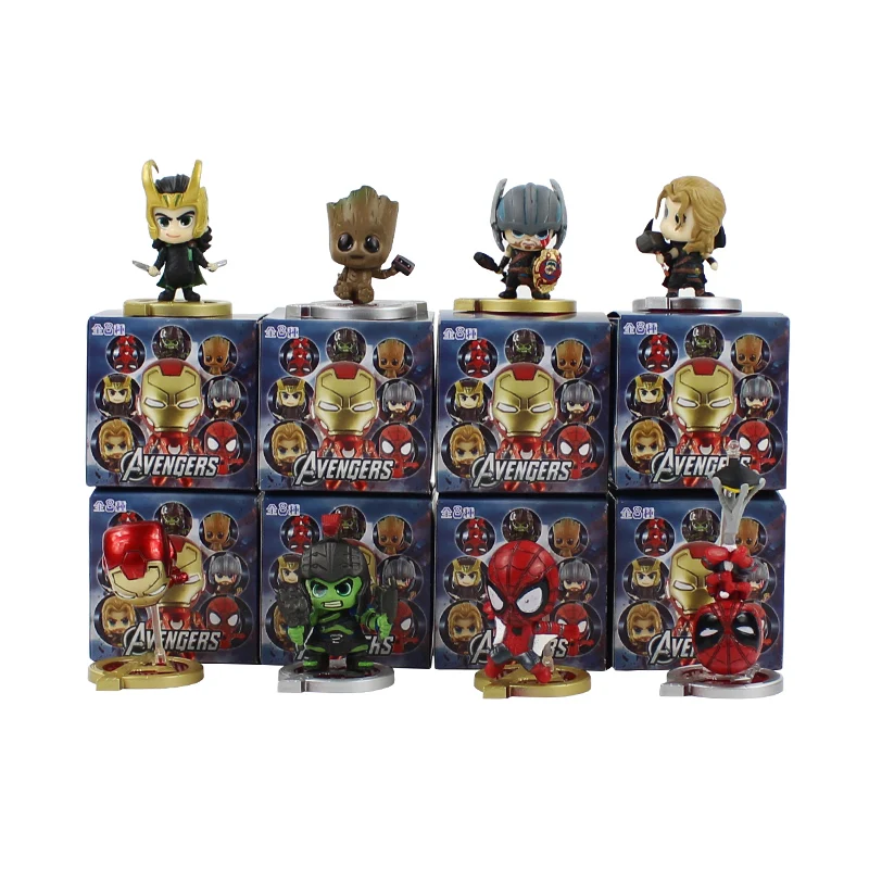 8pcs/lot 6cm thor iron man spiderman action figure model toy small size Loki Hawkeye Captain America
8pcs/lot 6cm thor iron man spiderman action figure model toy small size Loki Hawkeye Captain America