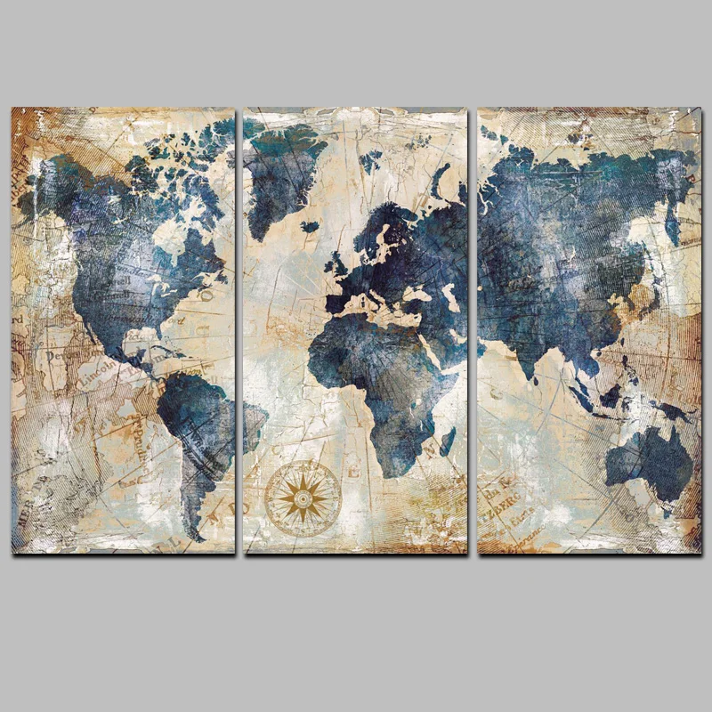 X101 YIKEE 3pcs pictures on the wall world map painting on canvas prints for living room
X101 YIKEE 3pcs pictures on the wall world map painting on canvas prints for living room