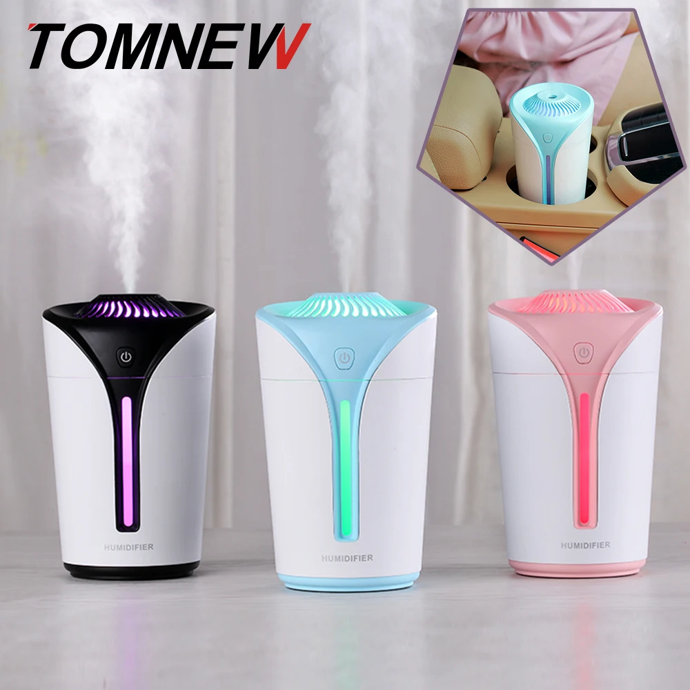

TOMNEW USB Mini Cool Mist Humidifiers 170ML Heavy Fog Ultrasonic Diffuser Air Purifier with LED Night Light for Home Office Car