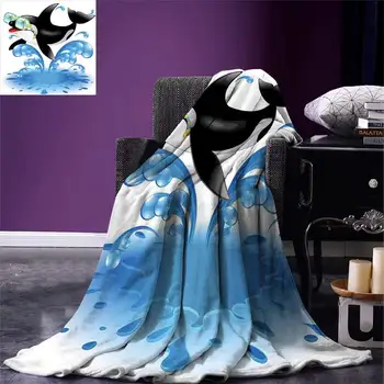 Funny Throw Blanket Summer Holiday Ocean Cute Jumping Killer Whale with Sunglasses Cartoon Animal Love Warm Microfiber Blanket
Funny Throw Blanket Summer Holiday Ocean Cute Jumping Killer Whale with Sunglasses Cartoon Animal Love Warm Microfiber Blanket