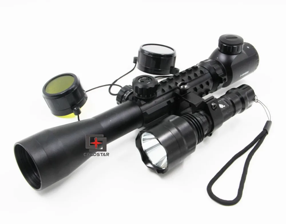 AirSoft Hunting Compact Combo 3-9x40EG Rifle Scope w/ CREE T6 LED Hunting Flashlight 5Mode C8 Torch Flash Light
AirSoft Hunting Compact Combo 3-9x40EG Rifle Scope w/ CREE T6 LED Hunting Flashlight 5Mode C8 Torch Flash Light