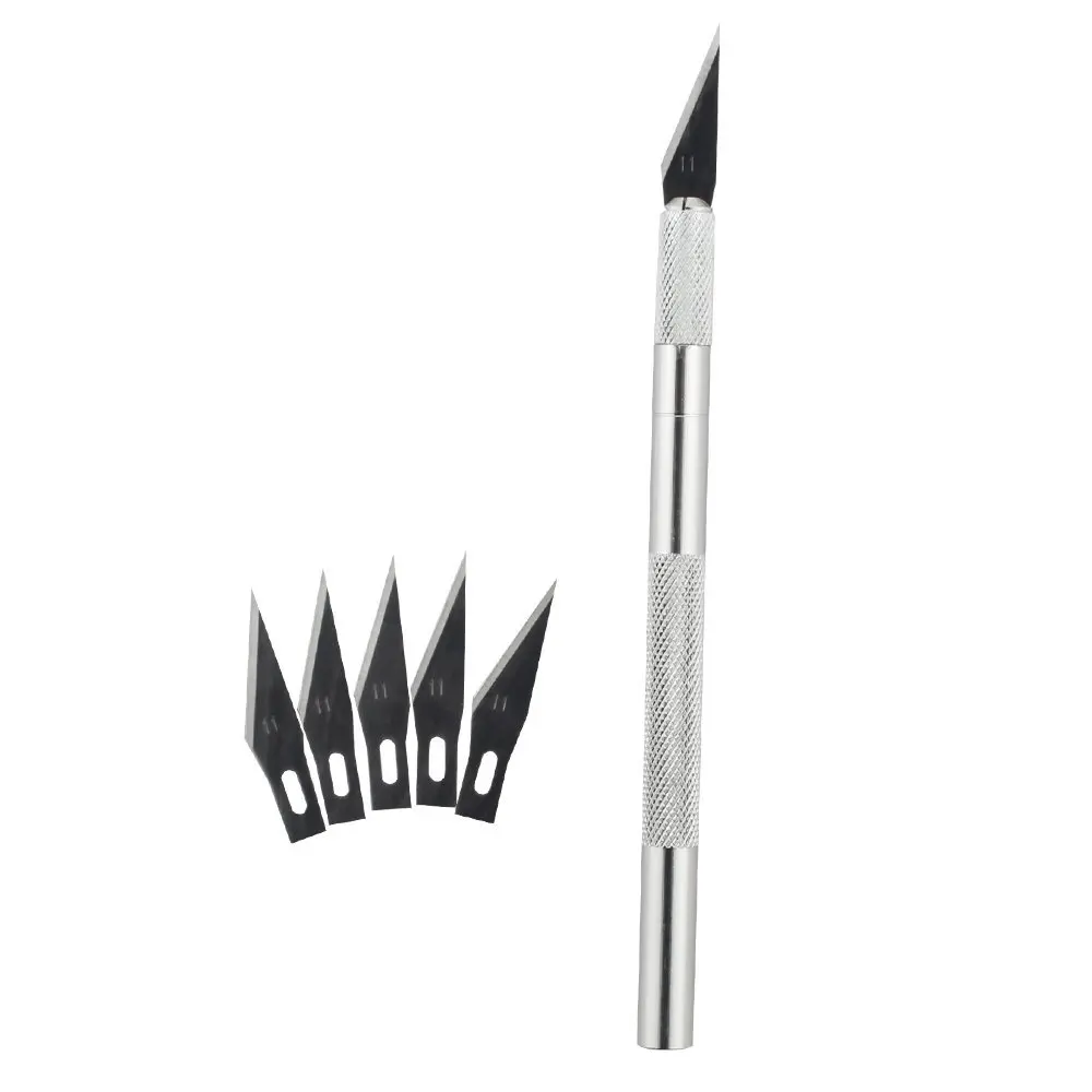 Металлическая ручка хобби Ножи/резак Ножи/Craft Ножи/ручка резак + 5 шт. лезвие Ножи