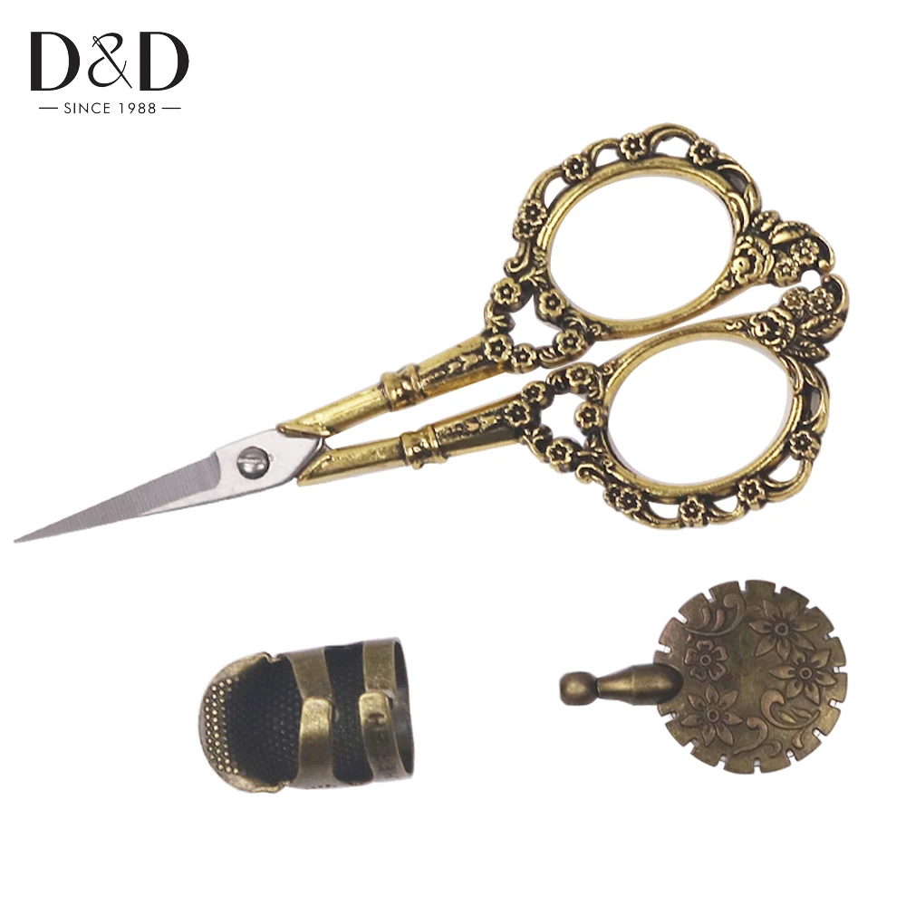 D&D European Retro Sewing Kits Sewing Thimble / Vintage Sewing Scissors /Thread Cutting Patchwork Tool DIY Sewing Tools Set
D&D European Retro Sewing Kits Sewing Thimble / Vintage Sewing Scissors /Thread Cutting Patchwork Tool DIY Sewing Tools Set
