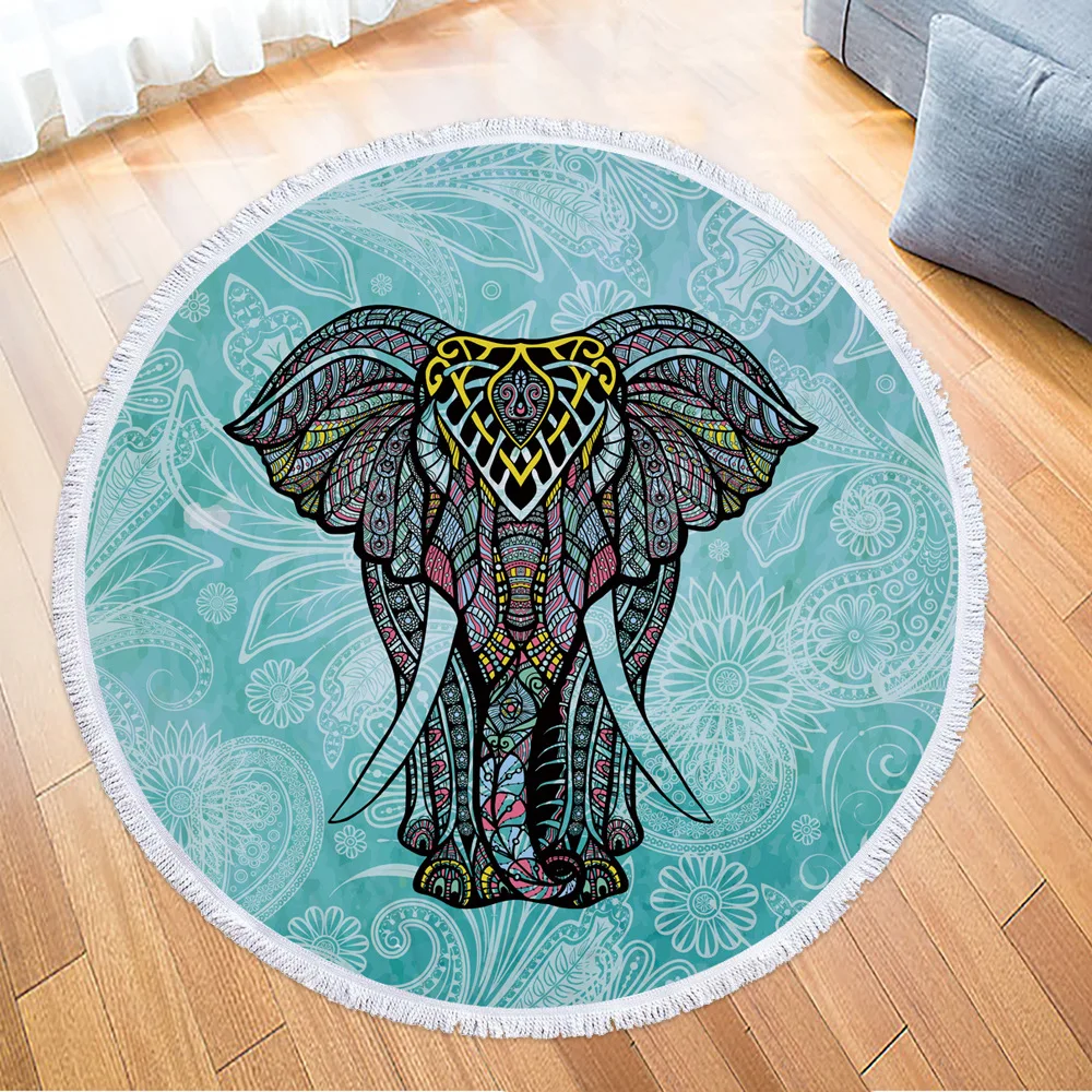India Elephant Mandala Printed Round Beach Towel With Tassel Boho Beach Cover Thick Microfiber Blankets Serviette De Plage
India Elephant Mandala Printed Round Beach Towel With Tassel Boho Beach Cover Thick Microfiber Blankets Serviette De Plage