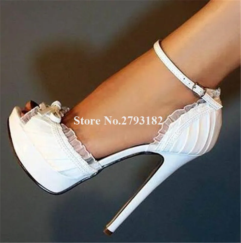 Women Fashion Open Toe White Suede Leather Mesh Fringes High Platform Sandals Stiletto Heel Lace High Heel Sandals Dress Heels
Women Fashion Open Toe White Suede Leather Mesh Fringes High Platform Sandals Stiletto Heel Lace High Heel Sandals Dress Heels