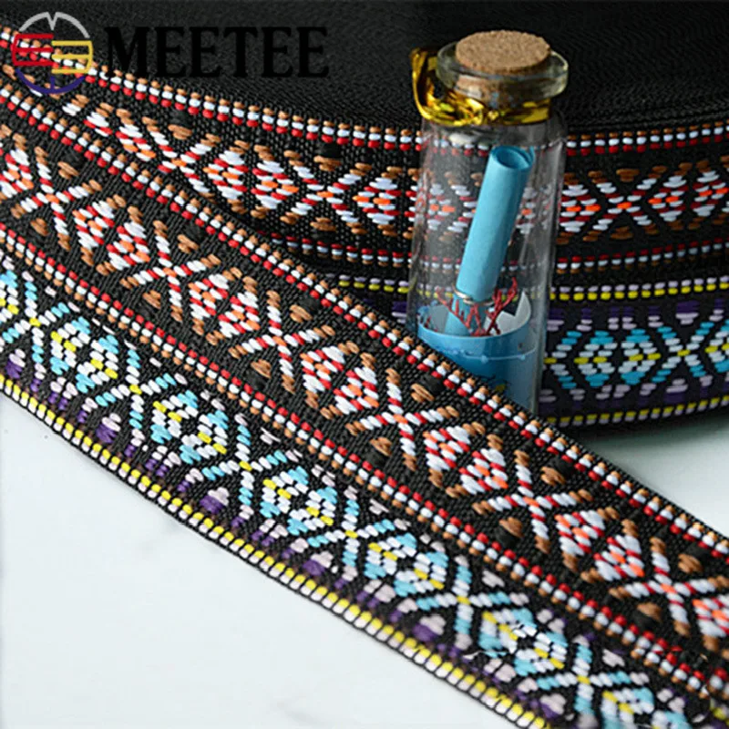 Meetee 10yards 25mm National Jacquard Webbing Ribbon Embroideried Lace Trims DIY Bag Home Clothing Sewing Accessories BD435
Meetee 10yards 25mm National Jacquard Webbing Ribbon Embroideried Lace Trims DIY Bag Home Clothing Sewing Accessories BD435