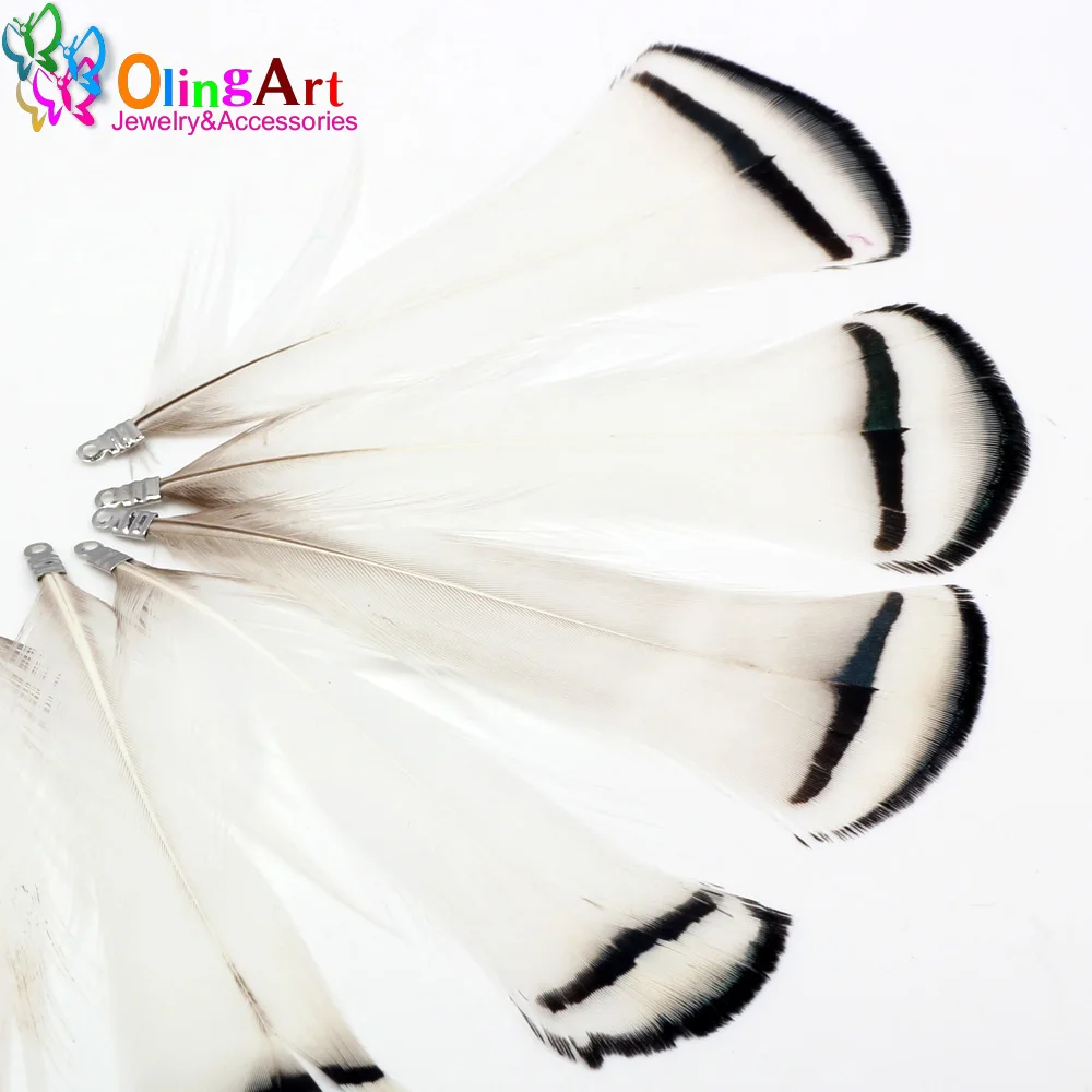 OlingArt Natural feathers 12pcs 8cm White black stripes women necklace Earrings tassels DIY Jewelry Making Keychain Pendants
OlingArt Natural feathers 12pcs 8cm White black stripes women necklace Earrings tassels DIY Jewelry Making Keychain Pendants