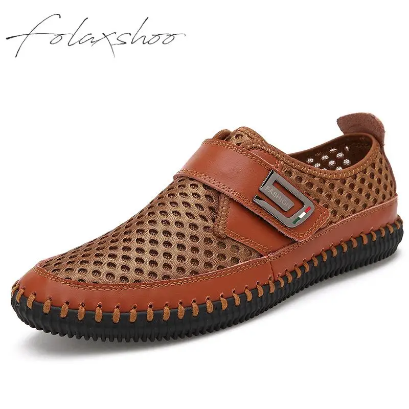 Folaxshoo Men's Fashion Summer Beach Party Casual buckle Genuine Leather Mesh Slip-On Loafers Sneakers Breathable Shoes
Folaxshoo Men's Fashion Summer Beach Party Casual buckle Genuine Leather Mesh Slip-On Loafers Sneakers Breathable Shoes