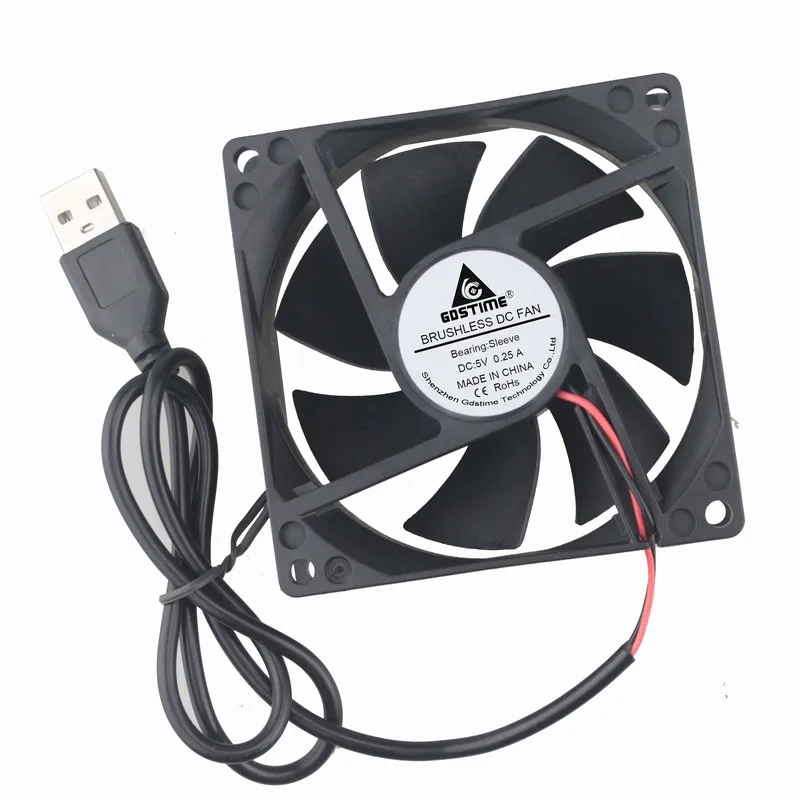 10 Pcs Gdstime USB 80x80x25mm 8025 PC DC 5V Fan 80mm x 25mm Computer Case Heatsink CPU Cooling Fan 8cm
10 Pcs Gdstime USB 80x80x25mm 8025 PC DC 5V Fan 80mm x 25mm Computer Case Heatsink CPU Cooling Fan 8cm