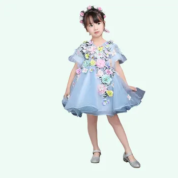 Children Girls Flower Dress Girls Wedding Party Parade Prom Princess Formal Occasion Dresses H07
Children Girls Flower Dress Girls Wedding Party Parade Prom Princess Formal Occasion Dresses H07