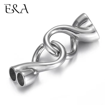 Stainless Steel Interlocking Clasps Set Double Hole 6mm Connector Leather Cord Hook Clasp DIY Bracelet Jewelry Making Findings
Stainless Steel Interlocking Clasps Set Double Hole 6mm Connector Leather Cord Hook Clasp DIY Bracelet Jewelry Making Findings