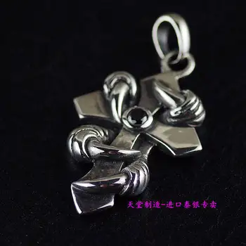 Thailand imports, retro 925 Sterling Silver Ghost claw boys Cross Silver Pendant
Thailand imports, retro 925 Sterling Silver Ghost claw boys Cross Silver Pendant