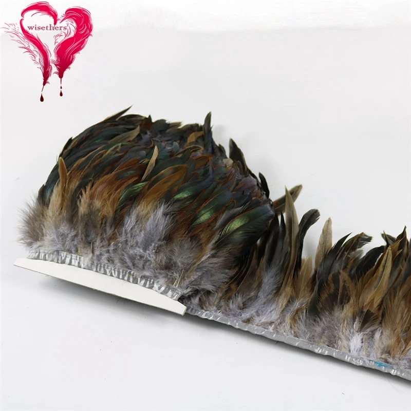 14 gray rooster feather trims 4
