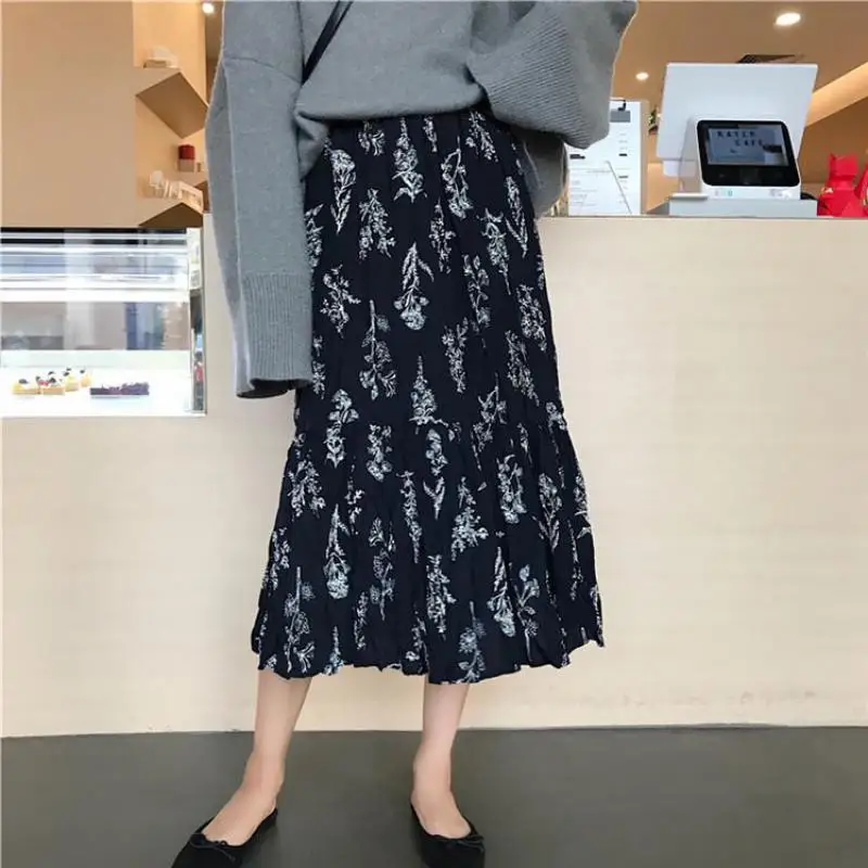 Ailegogo New Women Spring Summer Floral Print Midi Skirt Casual Loose Fit Ruffles Skirts Fashion Korean Style Pleated Skirts
Ailegogo New Women Spring Summer Floral Print Midi Skirt Casual Loose Fit Ruffles Skirts Fashion Korean Style Pleated Skirts