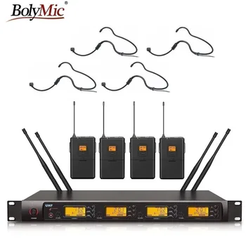 Bolymic Four Channels Wireless microphone Professional UHF Wireless Headset Microphone
Bolymic Four Channels Wireless microphone Professional UHF Wireless Headset Microphone