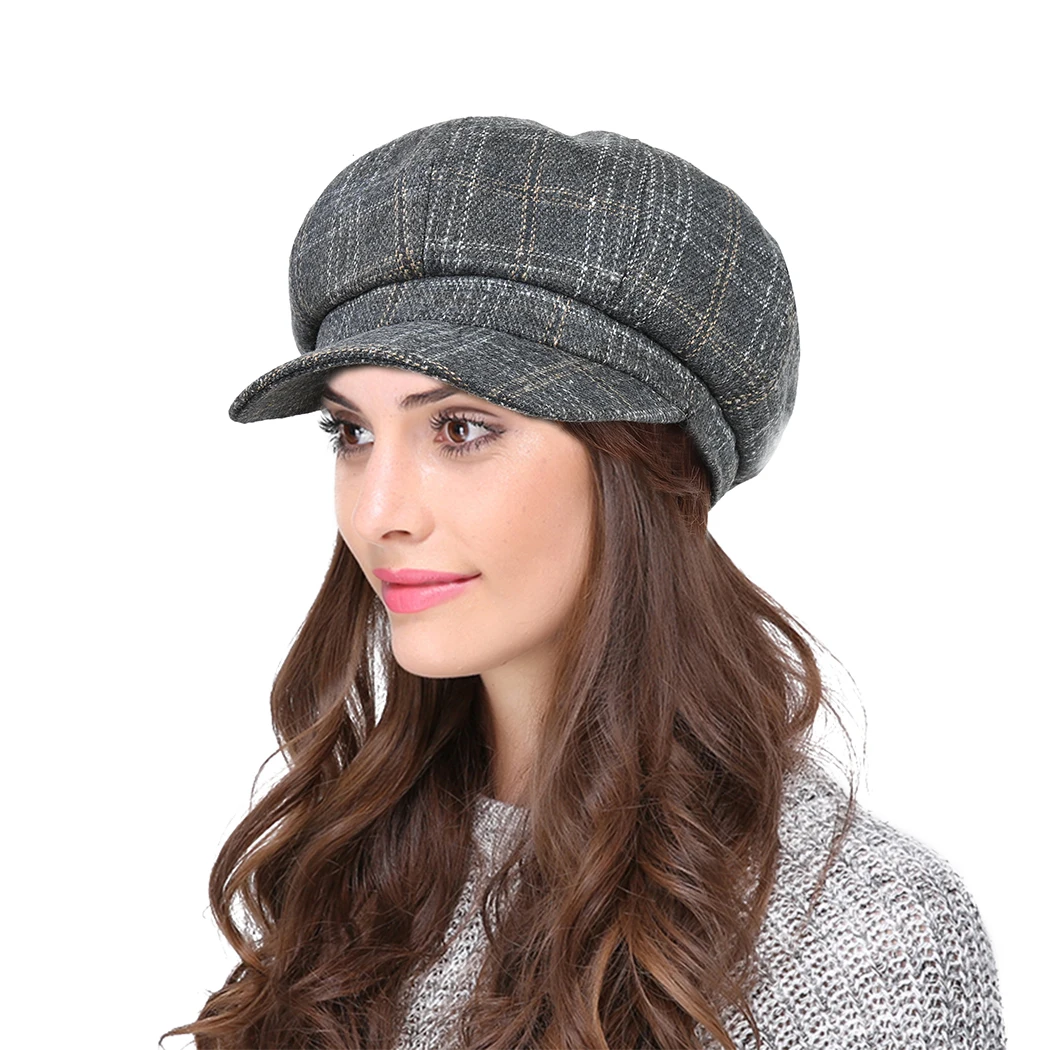 Vbiger мужской шерстяной берет Hat Chic восьмиугольная кепка удобные Newsboy модные тыква