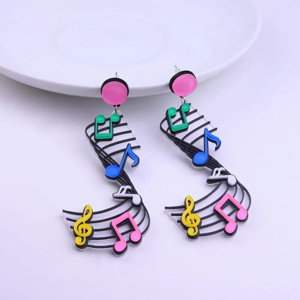 New Design Hollow OutIrregular Geometric Long Tassel Dangle Earrings Colorful Musical Notes Staff Acylic Drop Earrings Brincos
New Design Hollow OutIrregular Geometric Long Tassel Dangle Earrings Colorful Musical Notes Staff Acylic Drop Earrings Brincos