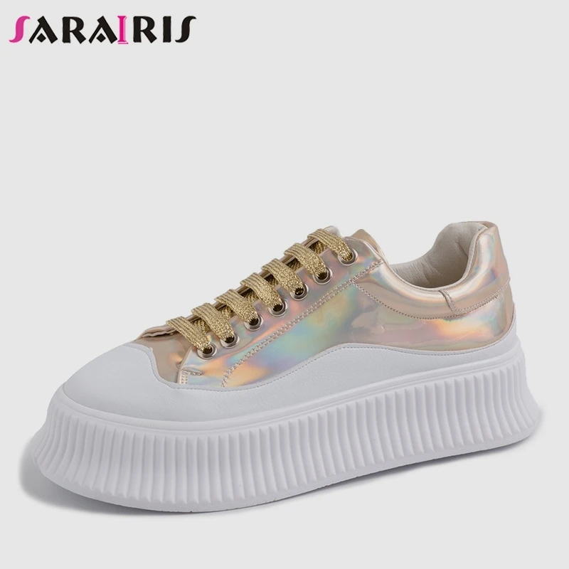 SARAIRIS 2019 New INS Hot Spring Whole Genuine Leather Colored Flat Platform Shoes Woman Large Size 35-42 Women Sneakers Shoes
SARAIRIS 2019 New INS Hot Spring Whole Genuine Leather Colored Flat Platform Shoes Woman Large Size 35-42 Women Sneakers Shoes