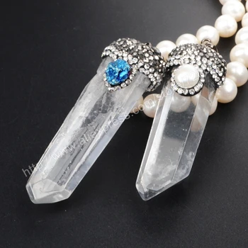 BOROSA 10pcs Druzy Jewelry Natural White Quartz Crystal Points With Roun Pearl Or Natural Stone Zircon Pendant Free Shipping
BOROSA 10pcs Druzy Jewelry Natural White Quartz Crystal Points With Roun Pearl Or Natural Stone Zircon Pendant Free Shipping