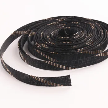 Braided Sleeving 10M 20mm Black+Gold Nylon Insulation Wire Cable Protecting PET High Density Expandable Braided Cable Sleeves
Braided Sleeving 10M 20mm Black+Gold Nylon Insulation Wire Cable Protecting PET High Density Expandable Braided Cable Sleeves