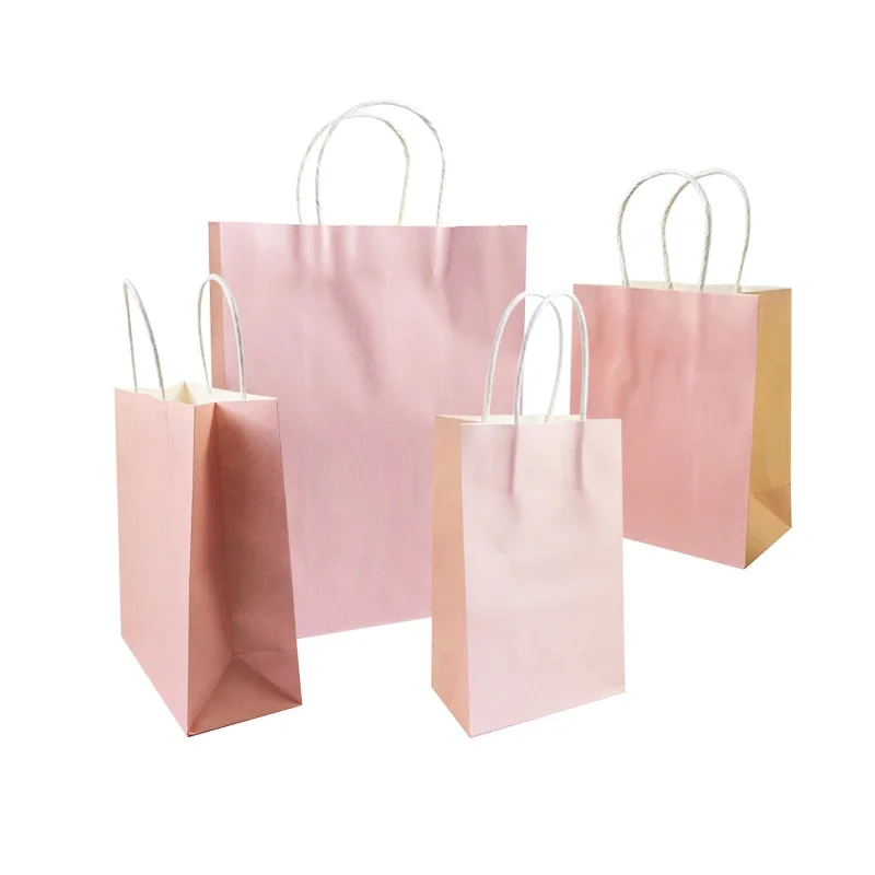 10 Pcs/lot Festival Gift Kraft Bag Soft Pink Shopping Bags DIY Multifunction Recyclable Paper Bag With Handles
10 Pcs/lot Festival Gift Kraft Bag Soft Pink Shopping Bags DIY Multifunction Recyclable Paper Bag With Handles