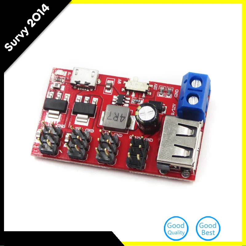 1Pcs USB Power Breakout DC to DC Power Module Micro USB 5V to 1.8V/3.3V/5V/9V/12V
1Pcs USB Power Breakout DC to DC Power Module Micro USB 5V to 1.8V/3.3V/5V/9V/12V
