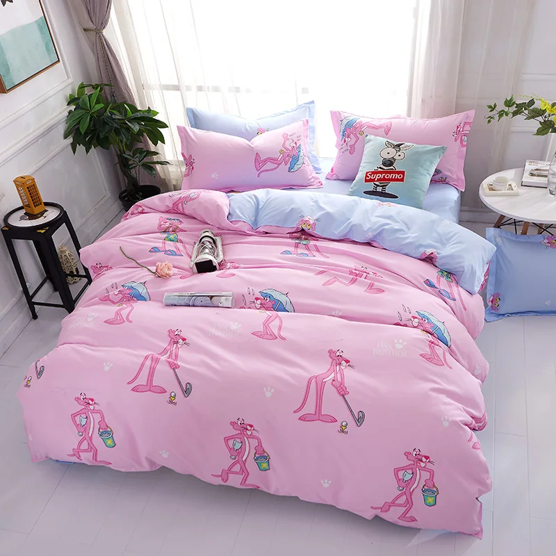 2019 new 3/4pcs Pink Panther Duvet Cover Set Cute Leopard Bedding Sets Child Cartoon Bedclothes King Queen Size
2019 new 3/4pcs Pink Panther Duvet Cover Set Cute Leopard Bedding Sets Child Cartoon Bedclothes King Queen Size