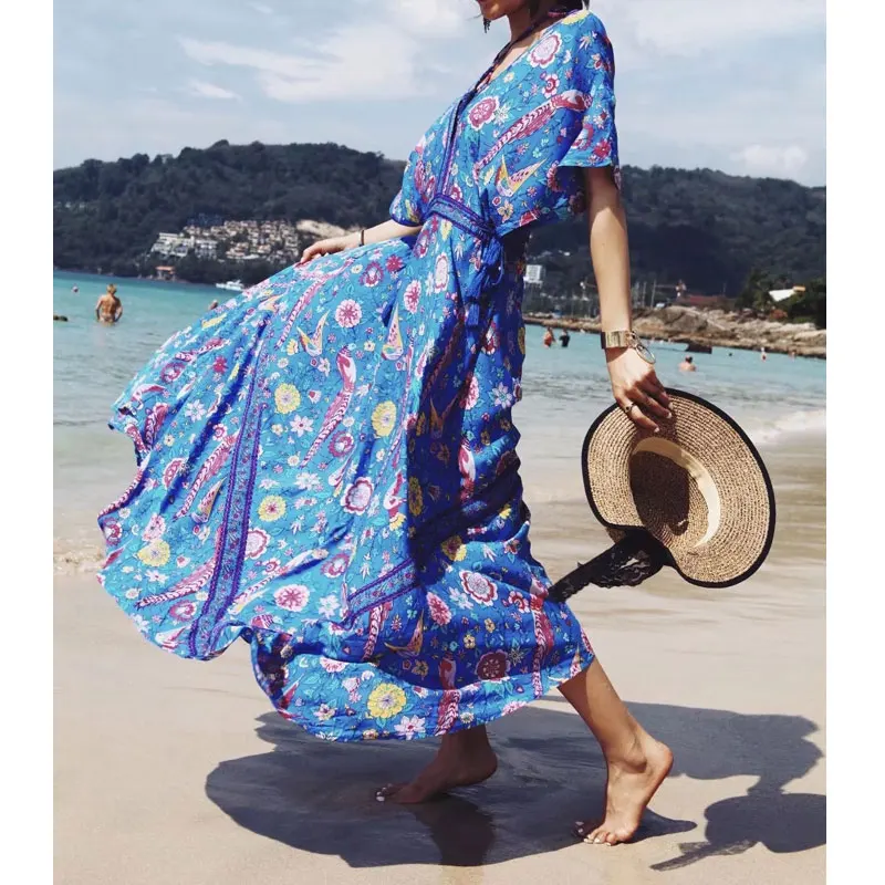 Lovebird Printed Boho Vintage Dress Women 2019 New Spring Summer Maxi Hippie Chic V Neck Vacation Beach Dresses Long Vestidos
Lovebird Printed Boho Vintage Dress Women 2019 New Spring Summer Maxi Hippie Chic V Neck Vacation Beach Dresses Long Vestidos