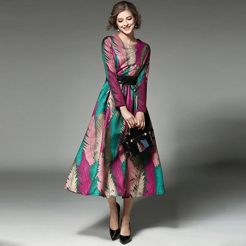 2018 Spring Long Sleeve Big Hem Long Dresses Women Vintage Print Long Dresses Lady Elegant A-line Long Dress
2018 Spring Long Sleeve Big Hem Long Dresses Women Vintage Print Long Dresses Lady Elegant A-line Long Dress